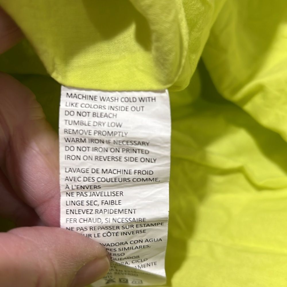Jason Wu Neon Yellow/Green Midi dress EUC/ with repair.  Size 8 - Picture 8 of 10
